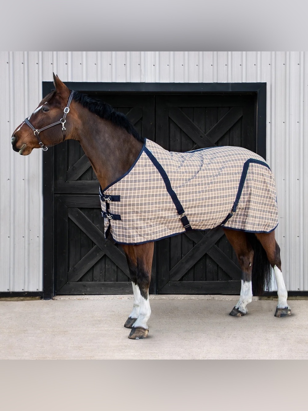 Shedrow Equestrian Traditional Plaid Sheet size 74
